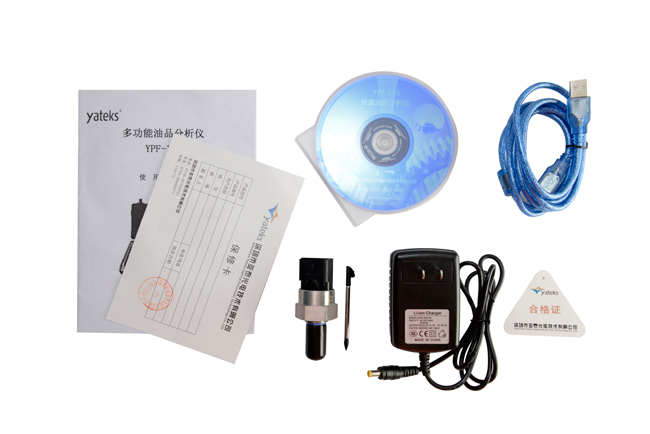 多功能油品分析儀相關(guān)配件：說(shuō)明書(shū)、保修卡等