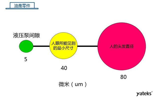 如圖所示是機械設備液壓泵間隙、人眼所能見到的最小尺寸、人的頭發直徑三者之間的對比圖