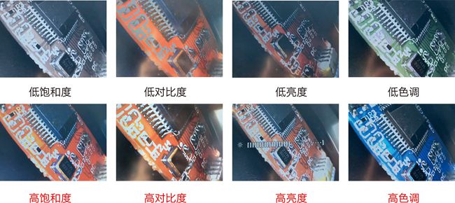 SIE工業(yè)視頻內(nèi)窺鏡色調(diào)、飽和度效果對(duì)比